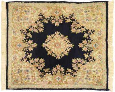 Antique Persian Kerman Rug - 3'01 x 3'06 - Esmaili Rugs & Antiques - Beige - Beige