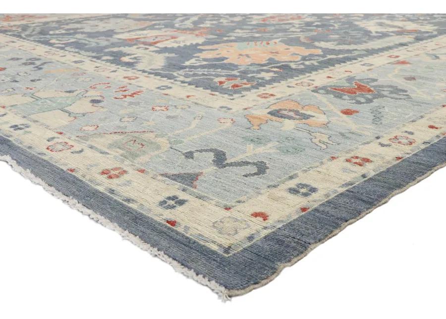 Contemporary Oushak Rug - 11'07 x 14'08 - Esmaili Rugs & Antiques - Gray - Gray