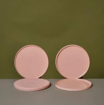 Set of 4 Cold Mountain Luncheon Plate - Light Pink - Middle Kingdom