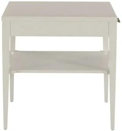 Sarah Side Table/Nightstand - Carrara White - Handcrafted