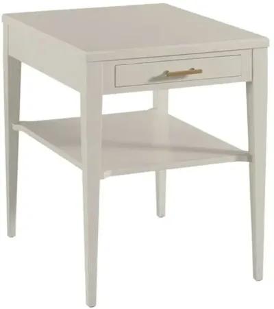 Sarah Side Table/Nightstand - Carrara White - Handcrafted