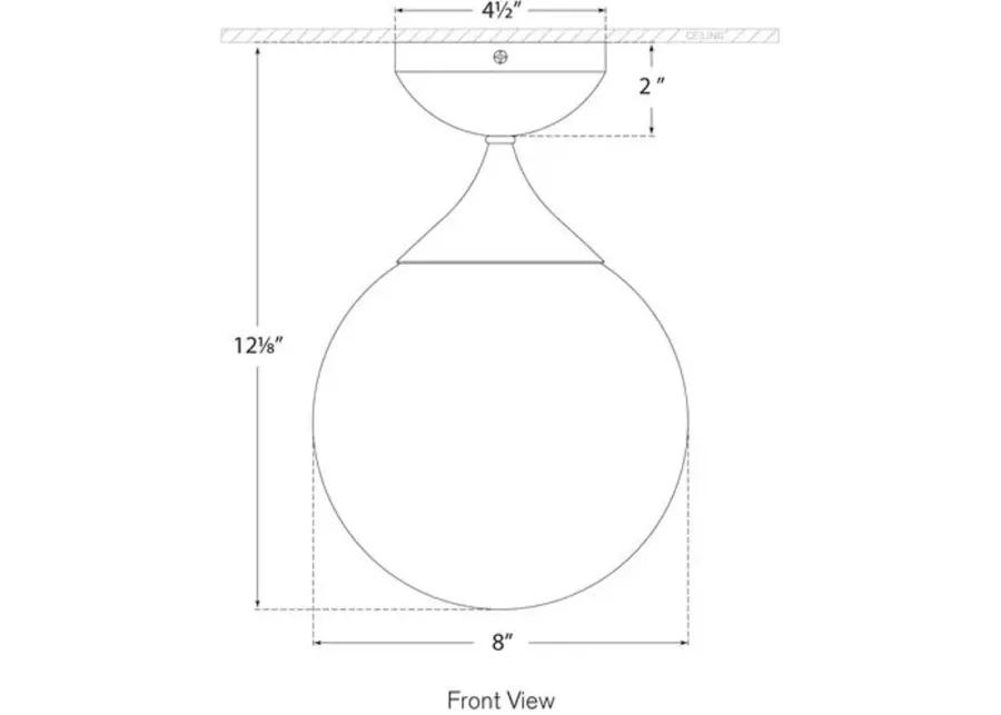 Visual Comfort - Cristol Flush Mount - Silver