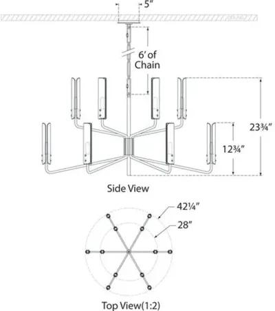 Visual Comfort - Casoria Large Two-Tier Chandelier - Gold