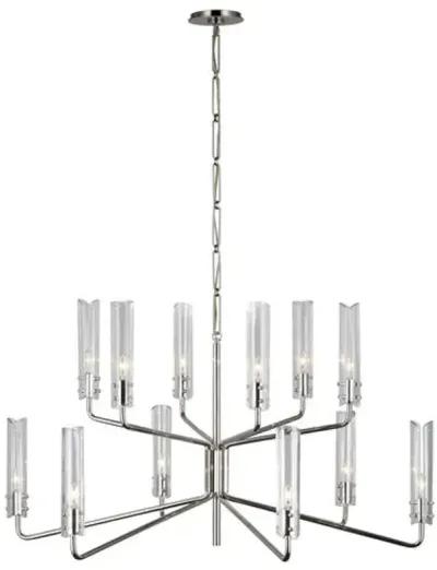 Visual Comfort - Casoria Large Two-Tier Chandelier - Silver