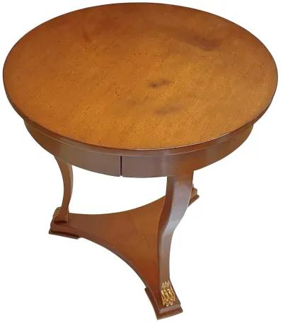 Nancy Corzine Round Side Table - Vermilion Designs - brown