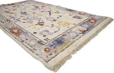 Oushak Style Rug - 3 7"x6 1" - Esmaili Rugs & Antiques - Beige - Beige