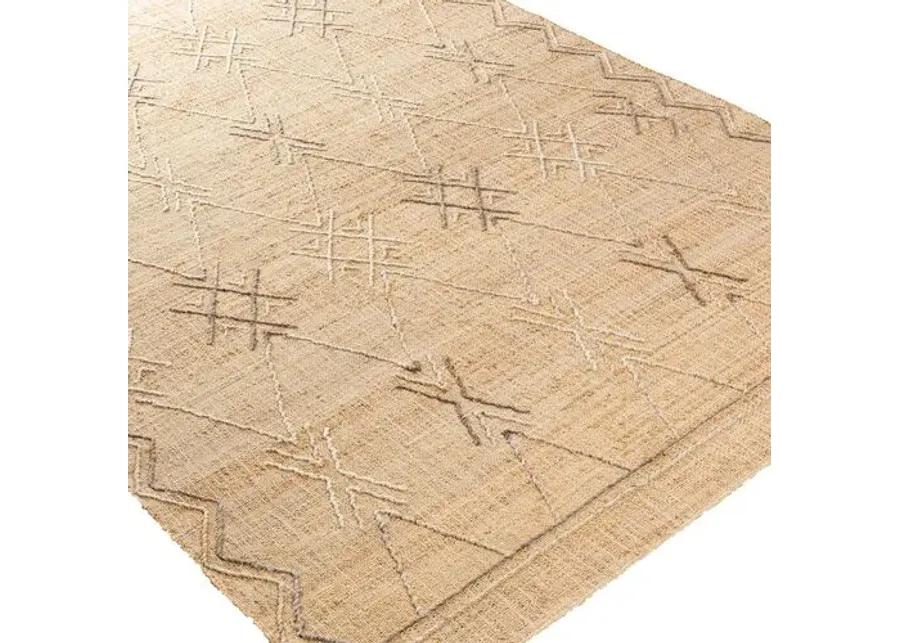 Aurora Handwoven Rug - Wheat/Gray - Beige - Beige