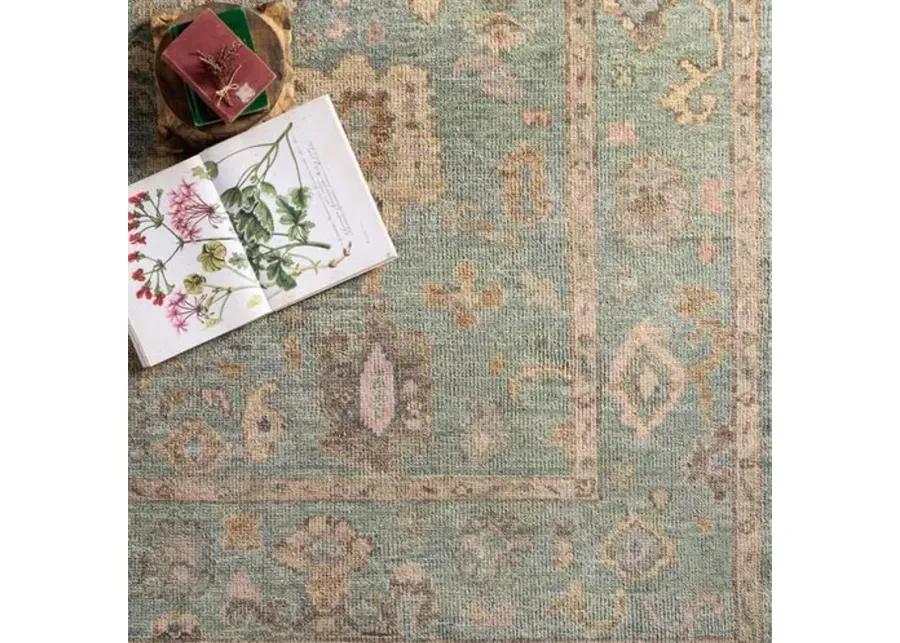 Grove Hand-Knotted Rug - Beige/Green - Beige