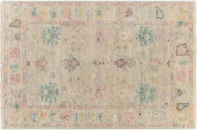 Grove Hand-Knotted Rug - Rose/Taupe - Pink - Pink