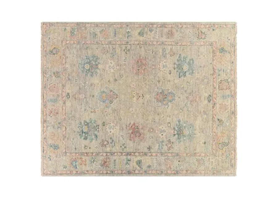 Grove Hand-Knotted Rug - Rose/Taupe - Pink - Pink