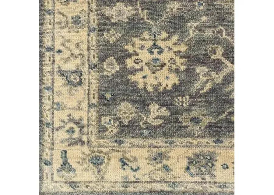 Grove Hand-Knotted Rug - Charcoal/Blue - Gray - Gray