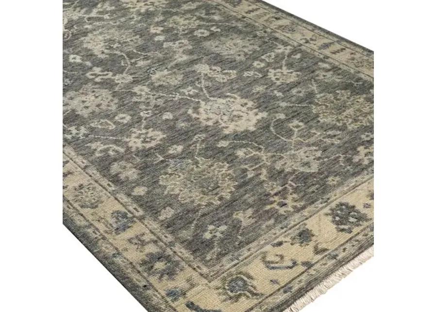 Grove Hand-Knotted Rug - Charcoal/Blue - Gray - Gray