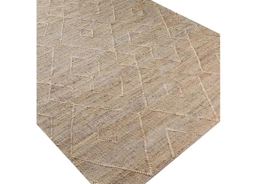 Natalie Jute Rug - Khaki/Ivory - Beige - Beige