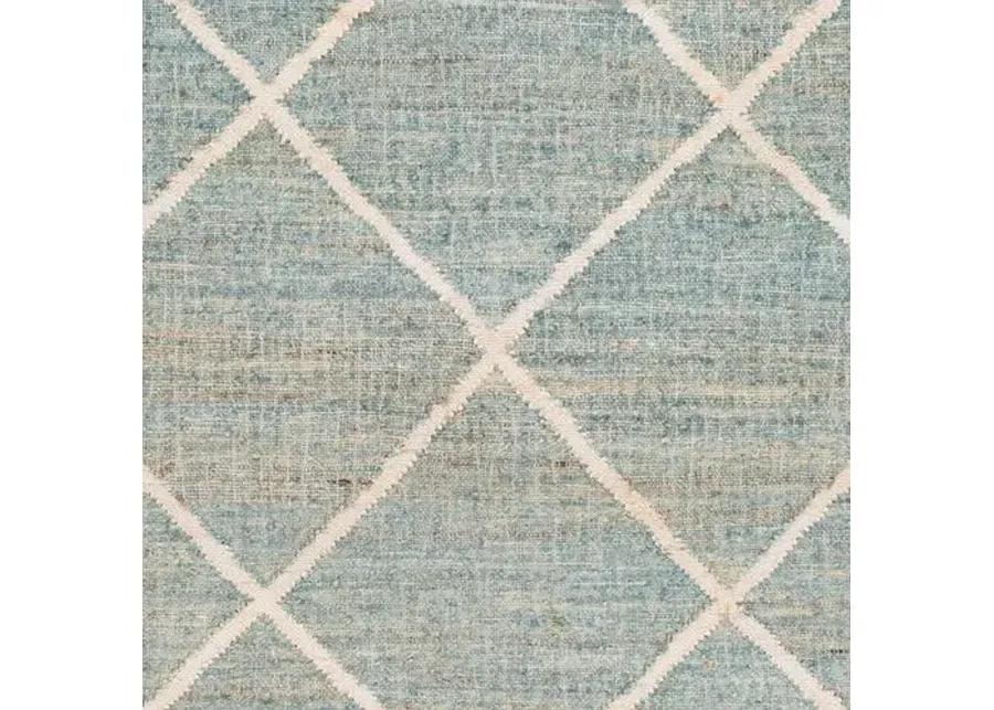 Natalie Jute Rug - Ice Blue/Tan - Blue