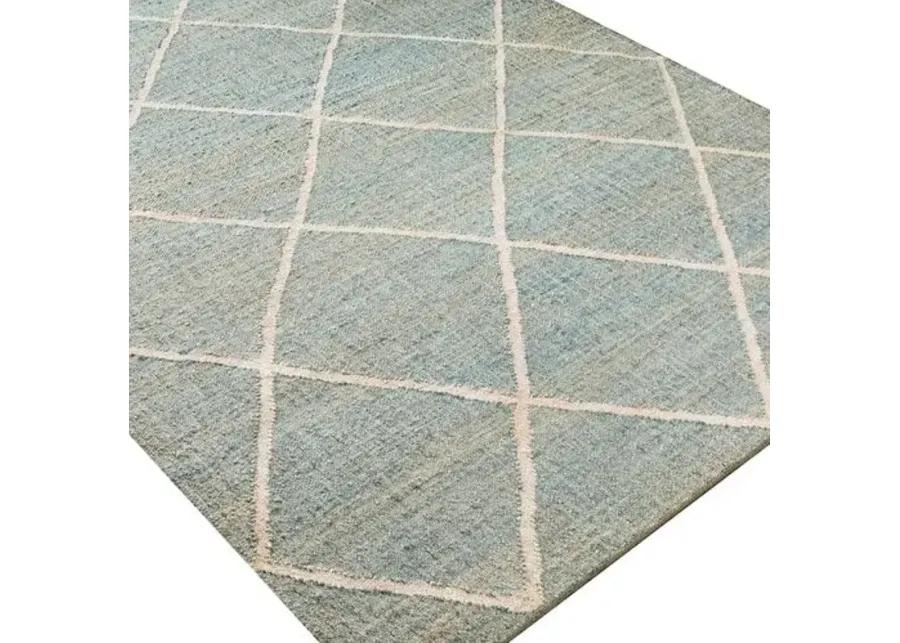 Natalie Jute Rug - Ice Blue/Tan - Blue