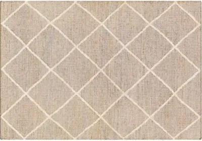 Natalie Jute Rug - Ivory/Taupe - Beige - Beige