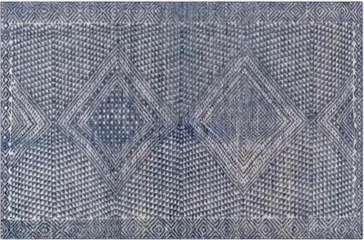 Drew Hand-Knotted Rug - Denim/Taupe - Blue - Blue