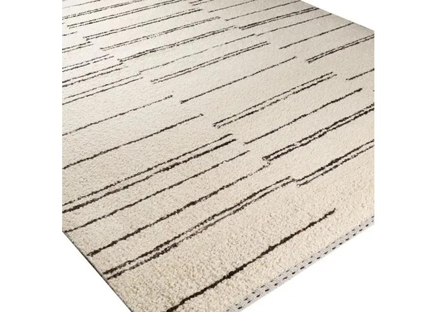 Vanessa Handwoven Rug - Cream/Black - Ivory - Ivory