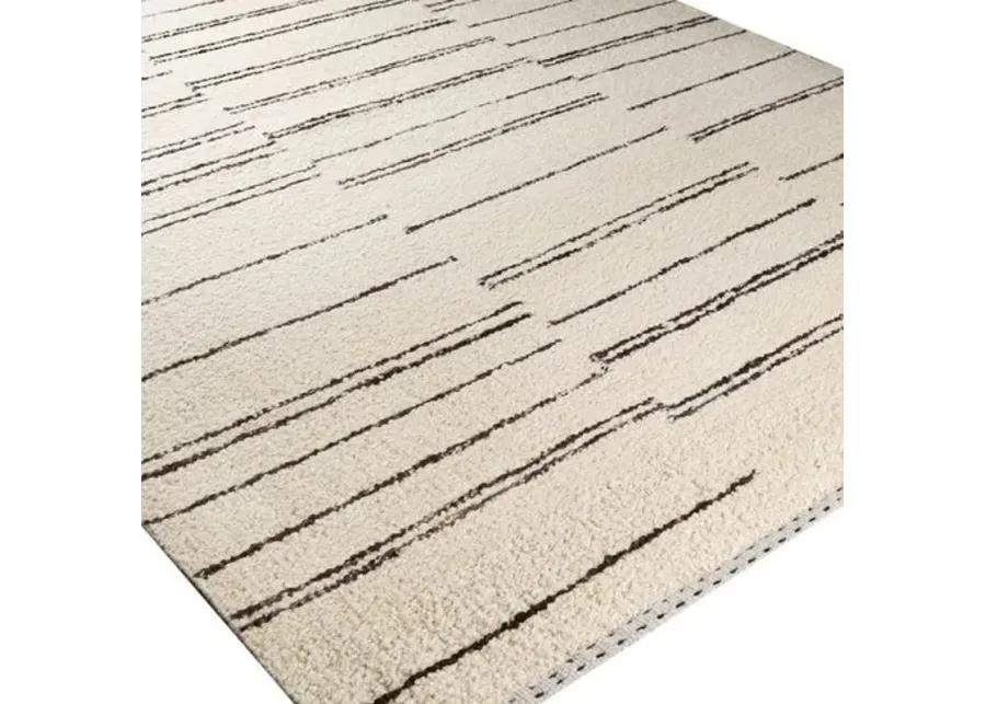 Vanessa Handwoven Rug - Cream/Black - Ivory - Ivory