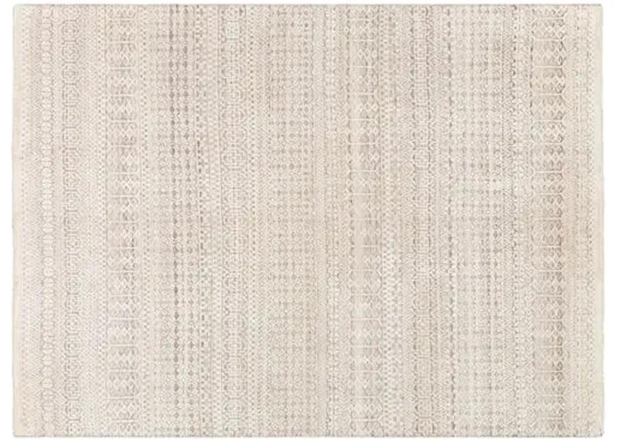 Joan Hand-Knotted Rug - Charcoal/Camel - Beige - Beige