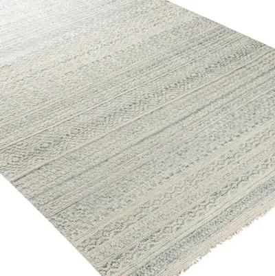 Joan Hand-Knotted Rug - Blue/Ivory - Blue