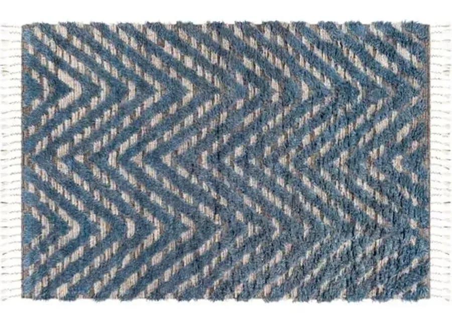 Perry Hand-Knotted Rug - Gray/Beige - Beige