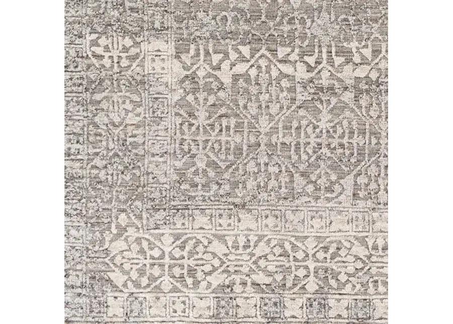 Brandy Hand-Knotted Rug - Gray/Cream - Gray