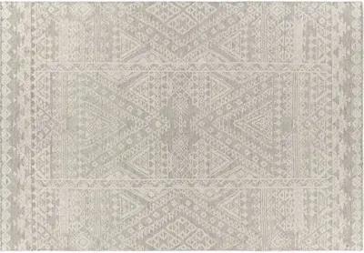 Brandy Hand-Knotted Rug - Gray/Beige - Gray