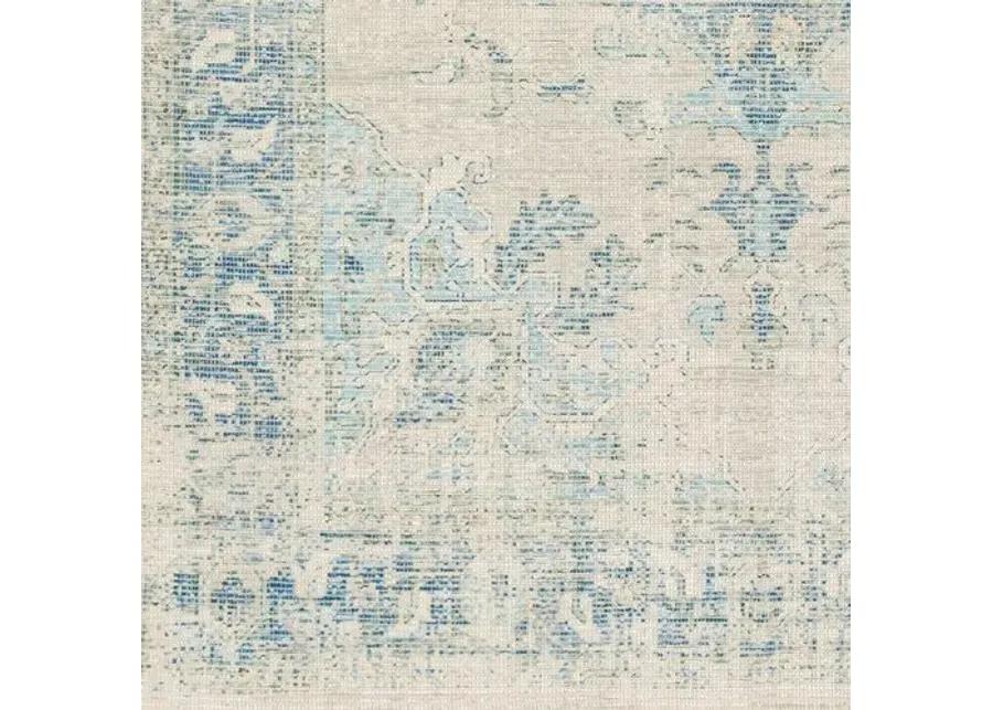 Lisa Handwoven Rug - Blue/Green - Blue