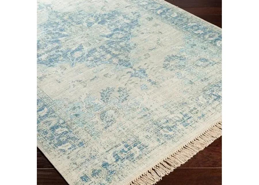 Lisa Handwoven Rug - Blue/Green - Blue