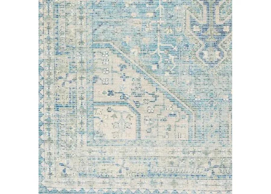 Lisa Handwoven Rug - Sky Blue/Sage - Blue