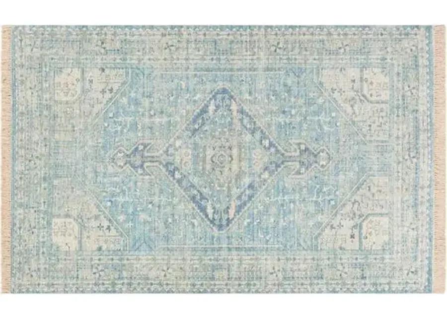 Lisa Handwoven Rug - Sky Blue/Sage - Blue