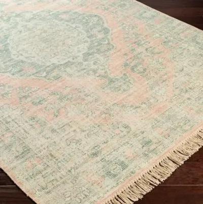 Lisa Handwoven Rug - Sage/Camel - Green - Green