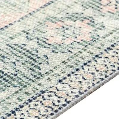 Lisa Handwoven Rug - Sage/Pink - Green - Green