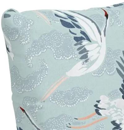 Cranes Pillow - Seafoam