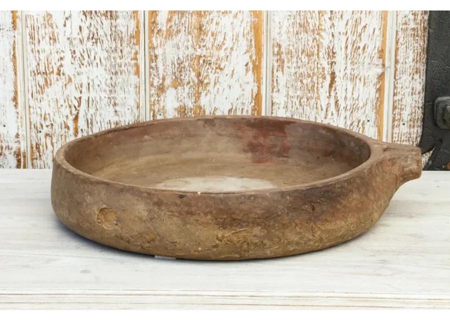 Tribal Indian Stone Kundi Bowl - de-cor - brown