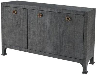 Kos Raffia 3-Door Sideboard - Gray