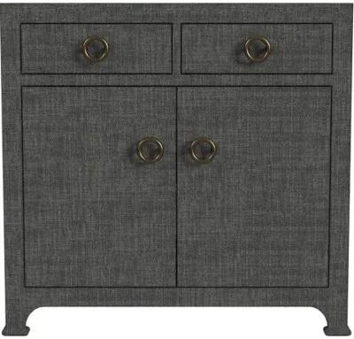 Kos Raffia 2-Door Cabinet - Gray