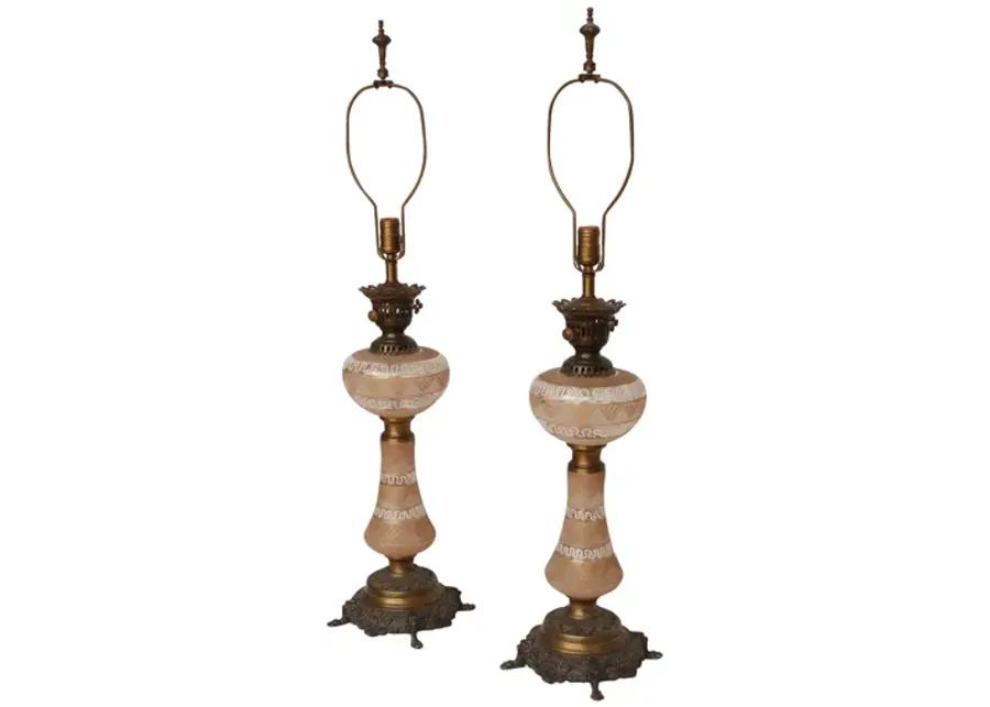 Regency Glass Table Lamps - a Pair - Interesting Things