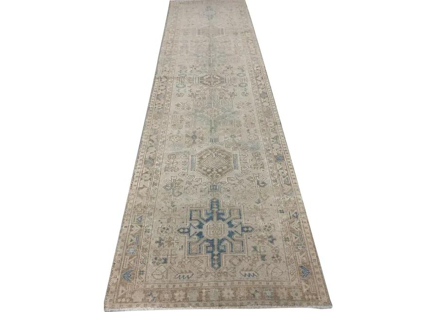 Turkish Oushak Runner 3' x 10'4' - Beige