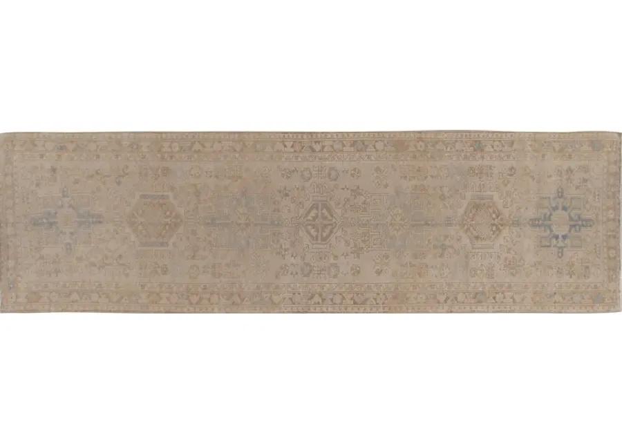 Turkish Oushak Runner 3' x 10'4' - Beige