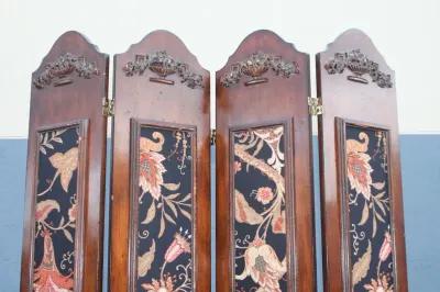 70s Grand Neoclassic Room Divider Screen - Something Vintage - brown