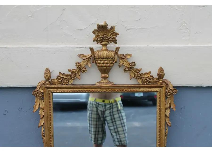 19thc Carved Giltwood Neoclassic Mirror - Something Vintage - Gold