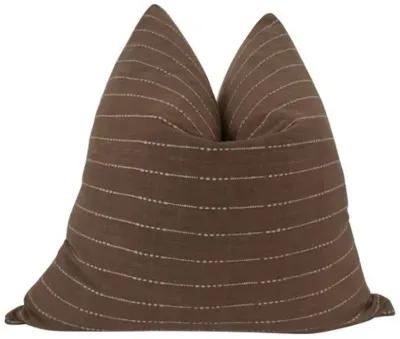 Altadena 24x24 Pillow - Cocoa/White