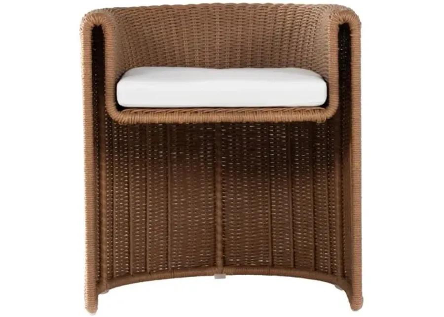 Elliana Outdoor Dining Armchair - Natural - White