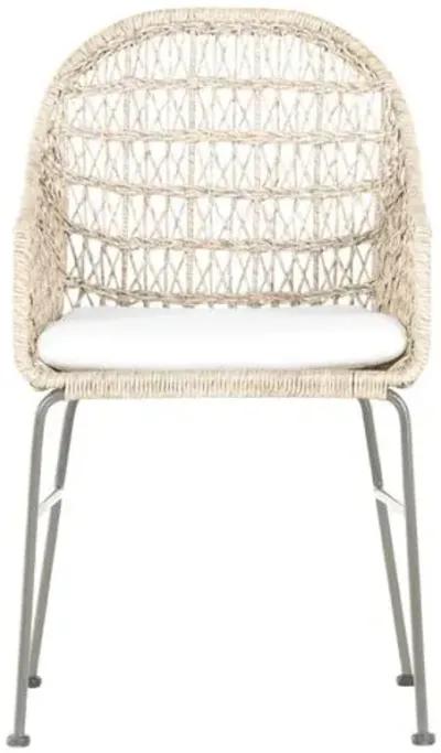 Jolie Outdoor Dining Chair - Gray Bronze/Vintage White