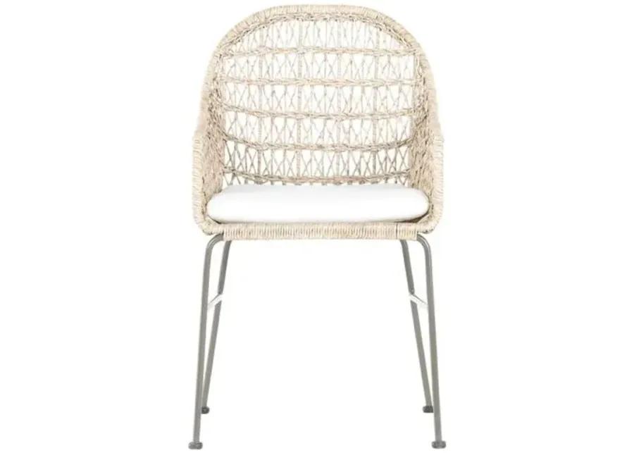 Jolie Outdoor Dining Chair - Gray Bronze/Vintage White