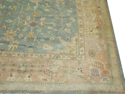 Antique Turkish Oushak Rug - 11'6 X 14'3 - Green - Green