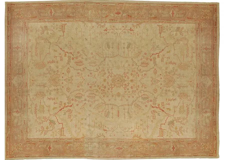 Vintage Turkish Oushak Rug - 11'6 X 14'6 - Beige - Beige