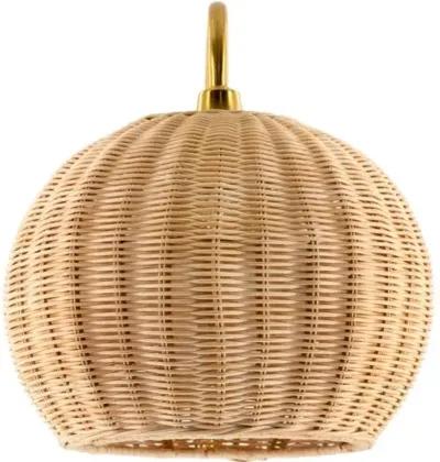 Minna Rattan Wall Sconce - Natural/Gold